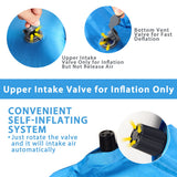 NNECW Self-Inflating Camping Mat with Connectable Design and Pillows for Camping-Blue