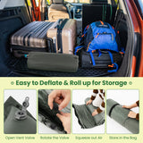 NNECW Self-Inflating Camping Mat with Connectable Design and Pillows for Camping-Green