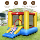 NNECW Inflatable Bounce House with Slide for Kids without Air Blower