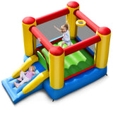 NNECW Inflatable Bounce House with Slide for Kids without Air Blower