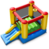 NNECW Inflatable Bounce House with Slide for Kids without Air Blower