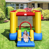 NNECW Inflatable Bounce House with Slide for Kids without Air Blower
