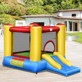 NNECW Inflatable Bounce House with Slide for Kids without Air Blower