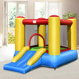 NNECW Inflatable Bounce House with Slide for Kids without Air Blower