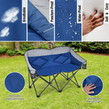 NNECW Folding Loveseat Camping Chair with 2 Mesh Storage Bags