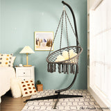 NNECW C-Shaped Hammock Chair Stand with Cross Base without Chair