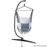 NNECW C-Shaped Hammock Chair Stand with Cross Base without Chair