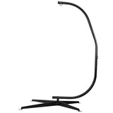 NNECW C-Shaped Hammock Chair Stand with Cross Base without Chair