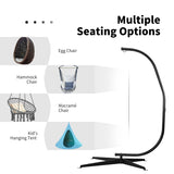 NNECW C-Shaped Hammock Chair Stand with Cross Base without Chair