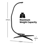 NNECW C-Shaped Hammock Chair Stand with Cross Base without Chair