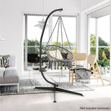 NNECW C-Shaped Hammock Chair Stand with Cross Base without Chair