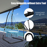 NNECW Adjustable Hammock Chair Stand with Safety Hook for Bedroom & Patio without Hammock