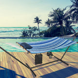 NNECW Hammock Chair Stand Set with Soft Cushion and Pillow for Outdoor