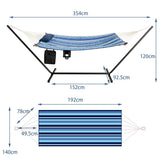 NNECW Hammock Chair Stand Set with Soft Cushion and Pillow for Outdoor