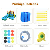 NNECW Kids Inflatable Water Slide Bounce House with Blower