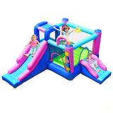 NNECW Inflatable Bounce House with 2 Slides for Outdoor & Indoor with Blower