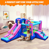 NNECW Inflatable Bounce House with 2 Slides