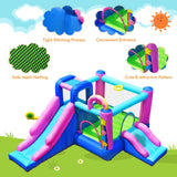 NNECW Inflatable Bounce House with 2 Slides