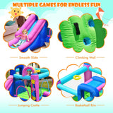 NNECW Inflatable Bounce House with 2 Slides for Outdoor & Indoor with Blower
