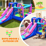 NNECW Inflatable Bounce House with 2 Slides