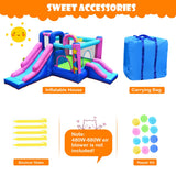NNECW Inflatable Bounce House with 2 Slides