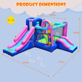 NNECW Inflatable Bounce House with 2 Slides