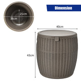 NNECW 45L Patio Weather-resistant Ice Cooler with Lid for Party and Poolside