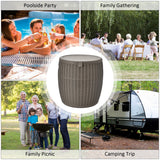 NNECW 45L Patio Weather-resistant Ice Cooler with Lid for Party and Poolside