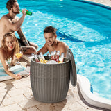 NNECW 45L Patio Weather-resistant Ice Cooler with Lid for Party and Poolside