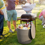 NNECW 45L Patio Weather-resistant Ice Cooler with Lid for Party and Poolside