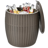 NNECW 45L Patio Weather-resistant Ice Cooler with Lid for Party and Poolside