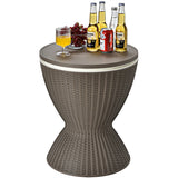 NNECW Outdoor Ice Cooler with Height Adjustable Tabletop for Party-Coffee