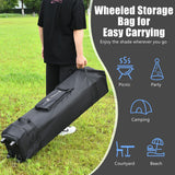 NNECW 393 cm x 393 cm Pop Up Canopy with Adjustable Heights for Outdoor Camping-Blue