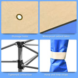NNECW 393 cm x 393 cm Pop Up Canopy with Adjustable Heights for Outdoor Camping-Blue