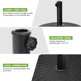 NNECW 22kg Round Patio Umbrella Base with Waterproof & Sunlight Resistance for Backyard