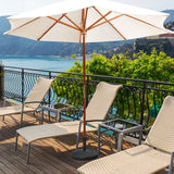 NNECW 22kg Round Patio Umbrella Base with Waterproof & Sunlight Resistance for Backyard