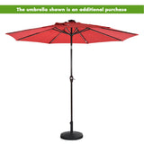 NNECW 22kg Round Patio Umbrella Base with Waterproof & Sunlight Resistance for Backyard