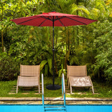 NNECW 22kg Round Patio Umbrella Base with Waterproof & Sunlight Resistance for Backyard