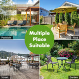 NNECW 22kg Round Patio Umbrella Base with Waterproof & Sunlight Resistance for Backyard