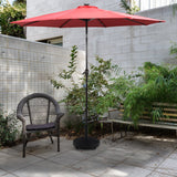 NNECW Round Resin Umbrella Base with Lockable Wheels for Yard