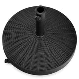 NNECW Round Resin Umbrella Base with Lockable Wheels for Yard