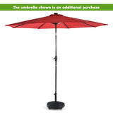 NNECW Round Resin Umbrella Base with Lockable Wheels for Yard