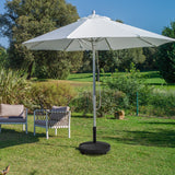 NNECW Round Resin Umbrella Base with Lockable Wheels for Yard
