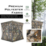NNECW 3 Person Pop-up Ground Tent with Gun Ports for Deer and Elk Hunting 