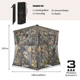 NNECW Portable Hunting Blind with Ground Stakes & Tie-downs for Deer and Antelope 
