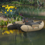 NNECW Inflatable Fishing Float Tube with Inflatable Seat for Fishing-Beige