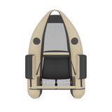 NNECW Inflatable Fishing Float Tube with Inflatable Seat for Fishing-Beige