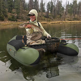 NNECW Inflatable Fishing Float Tube with Inflatable Seat for Fishing-Green