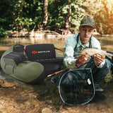NNECW Inflatable Fishing Float Tube with Inflatable Seat for Fishing-Green