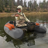 NNECW Inflatable Fishing Float Tube with Inflatable Seat for Fishing-Yellow